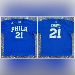 Philadelphia 76ers NBA Joel Embiid #21 Adidas The Go-To Tee Size XL